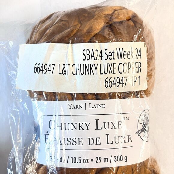 Lot Of 2 Loops & Threads Chunky Luxe Big Yarn Copper 32 Yds Each Acrylic 664947 - Picture 2 of 5